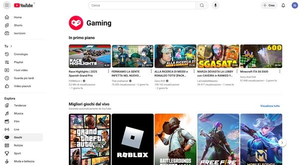youtube gaming