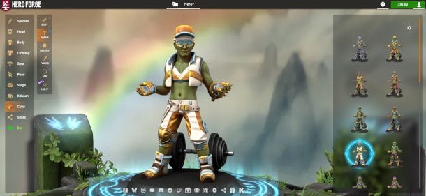 creazione modello su sito Hero Forge