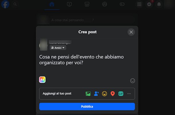 Invitare l'utente a compiere delle azioni