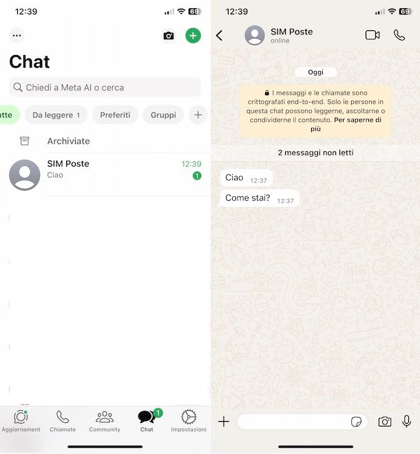 Leggere messaggi WhatsApp