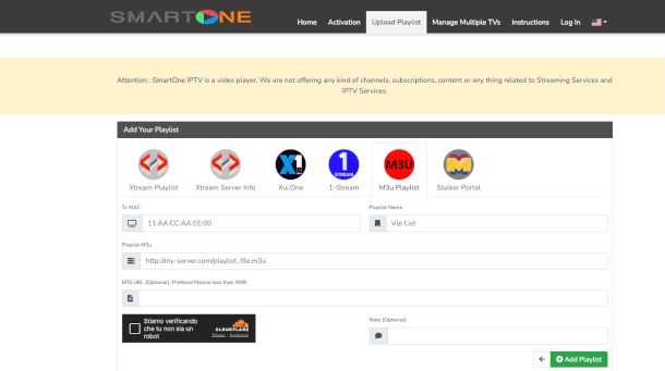 caricamento lista su app SmartOne dal Web
