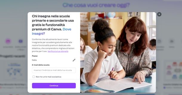 Come attivare Canva per insegnanti
