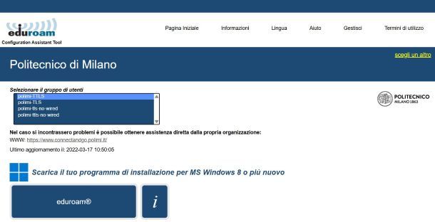 Eduroam Polimi