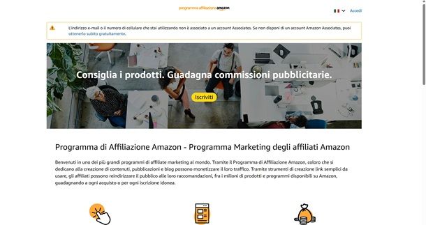 amazon affiliazione