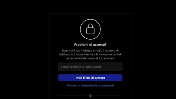 Problemi di accesso Instagram