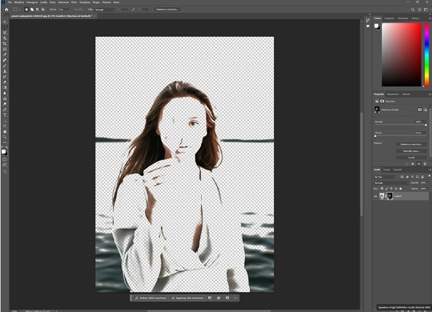 photoshop capelli scontornati