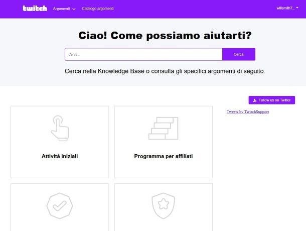 Supporto Twitch