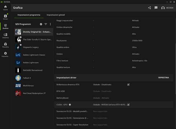 nvidia app gpu