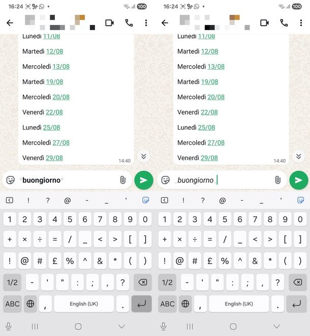 formattare testo WhatsApp