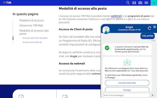 Problemi con Alice Mail oggi