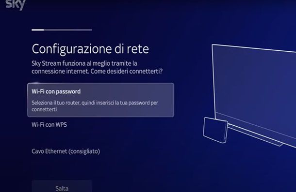 Configurazione Sky Stream