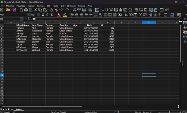 libreoffice xlxs