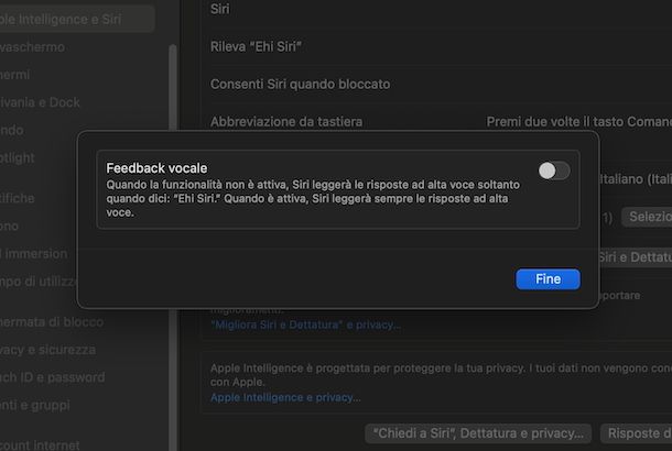 Togliere lettura messaggi AirPods Mac