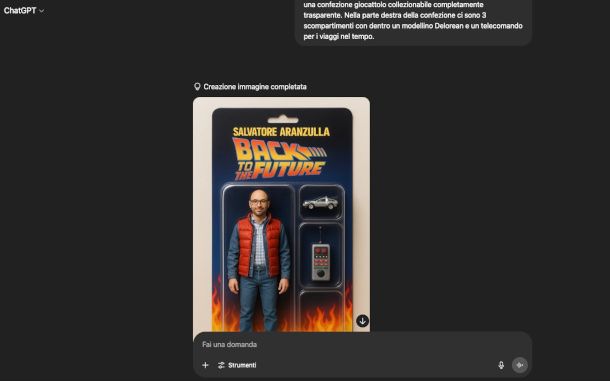 creazione action figure da ChatGPT