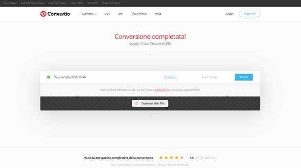 convertio xls