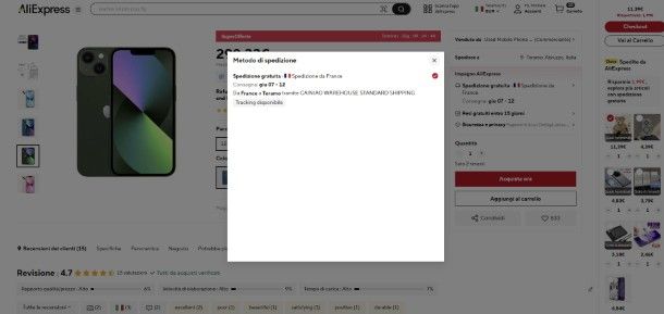 Spedizione gratuita AliExpress
