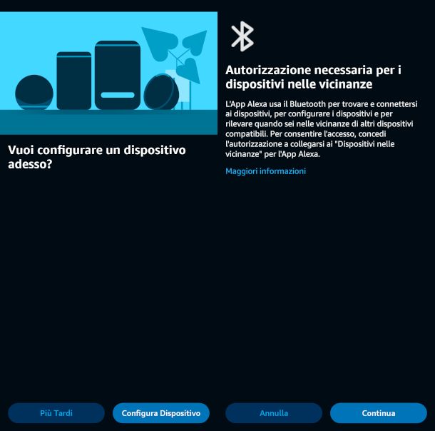 ricerca device Echo su app Amazon Alexa