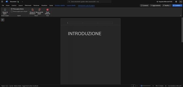 Come togliere il numero di pagina dal frontespizio