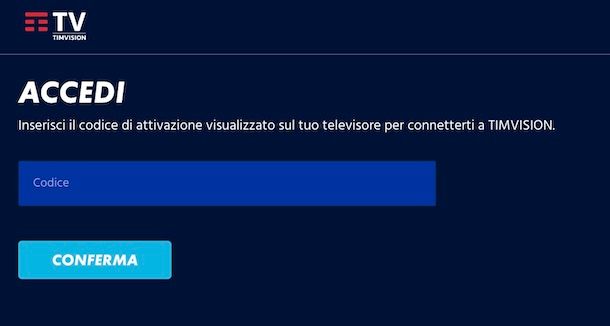 Accedere a TIMVISION