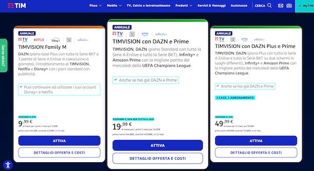 DAZN e TIMVISION