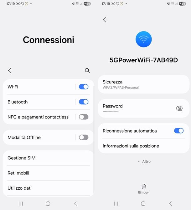 connessione android