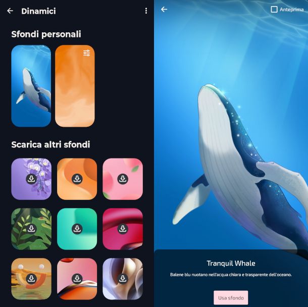sfondi animati su Android