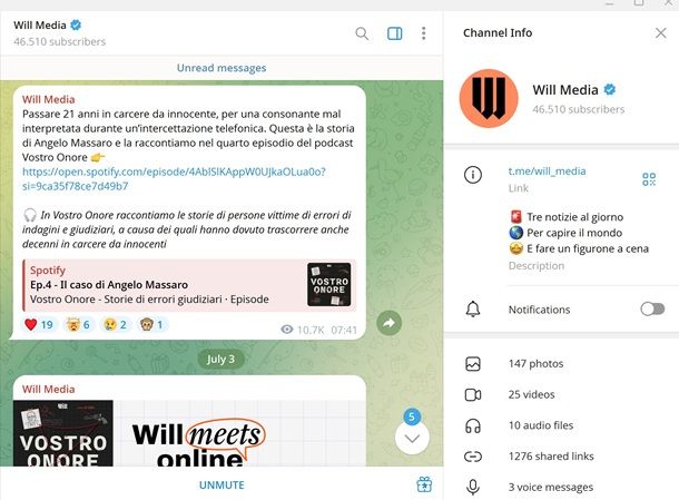 will telegram