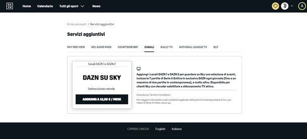 dazn su sky