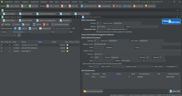interfaccia Invoicex