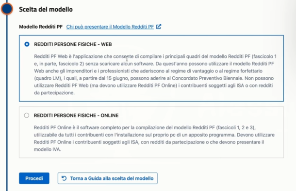 Modello Redditi Web