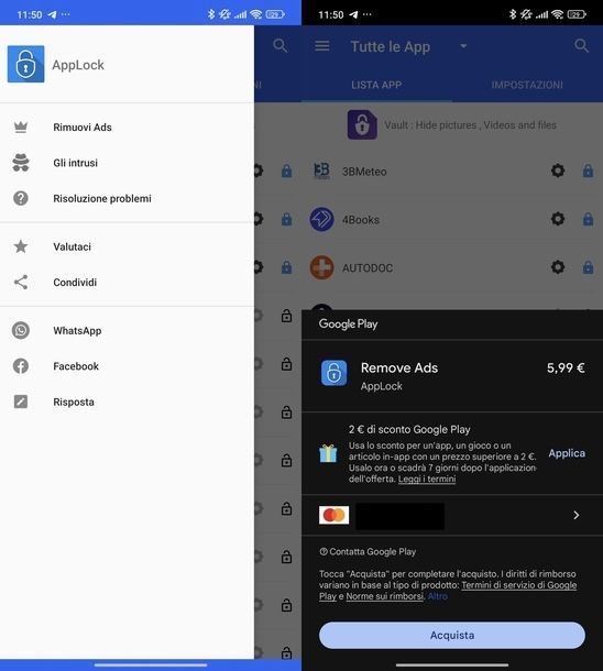 Bloccare pubblicità app Android