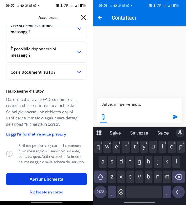 Assistenza app IO