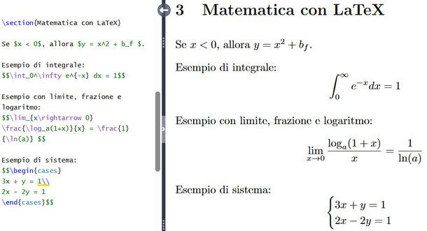Esempi di matematica con LaTeX