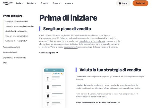Vendere su Amazon