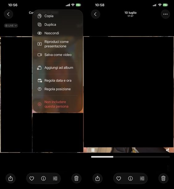 Convertire foto Live in video iPhone
