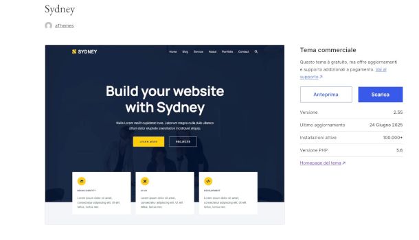 pagina tema Sydney