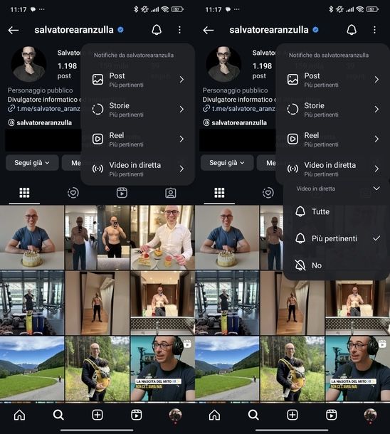 Sbloccare dirette Instagram Android