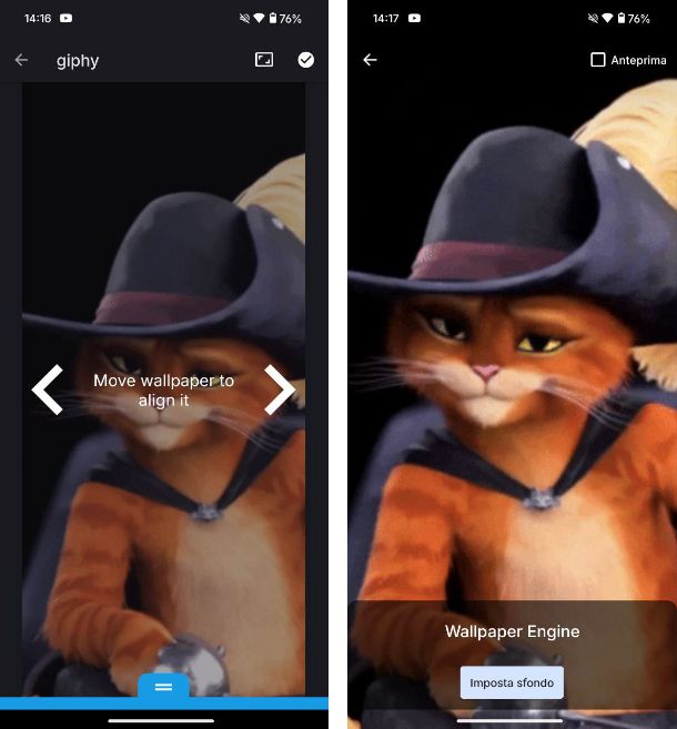 Come mettere una GIF come sfondo Android