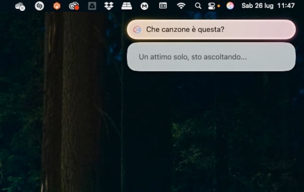interfaccia Siri su Mac