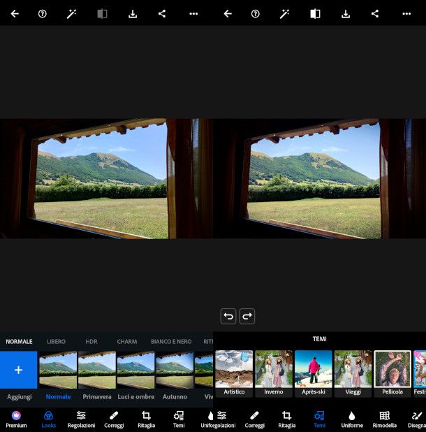 schermate app Photoshop Express