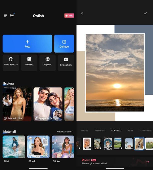 App per bordi alle foto