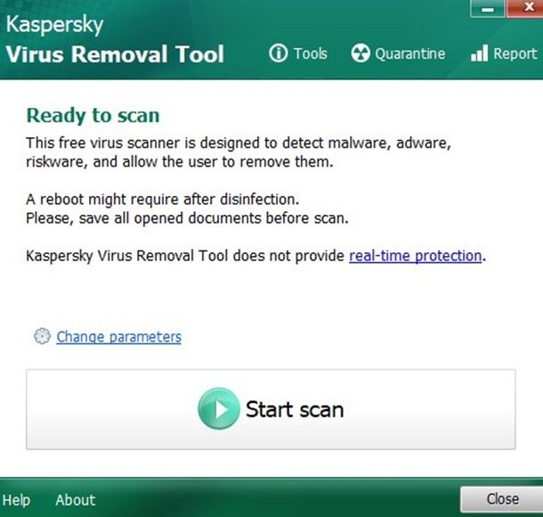 kaspersky rescue tool