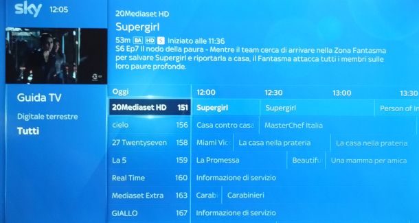 canale 20 su Sky Q