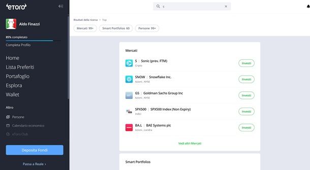 etoro ricerca