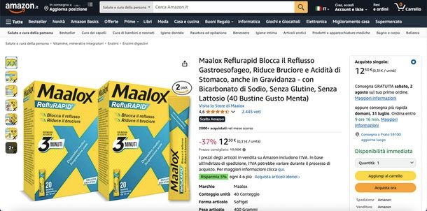 come acquistare farmaci su Amazon