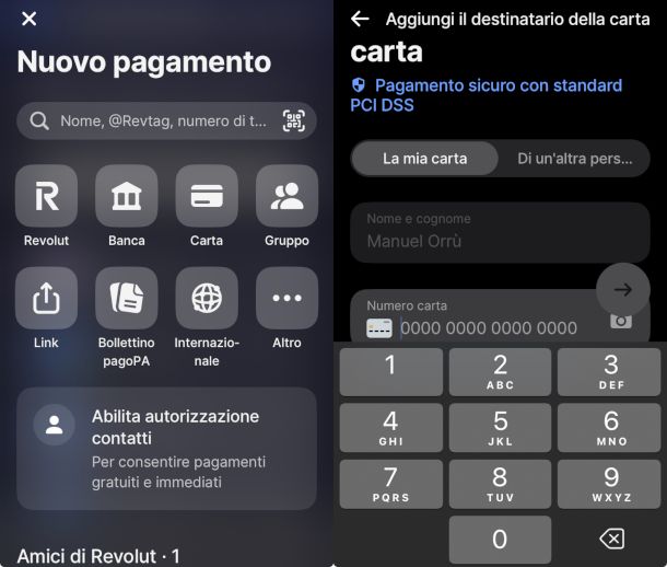 ricarica Postepay Digital da app Revolut