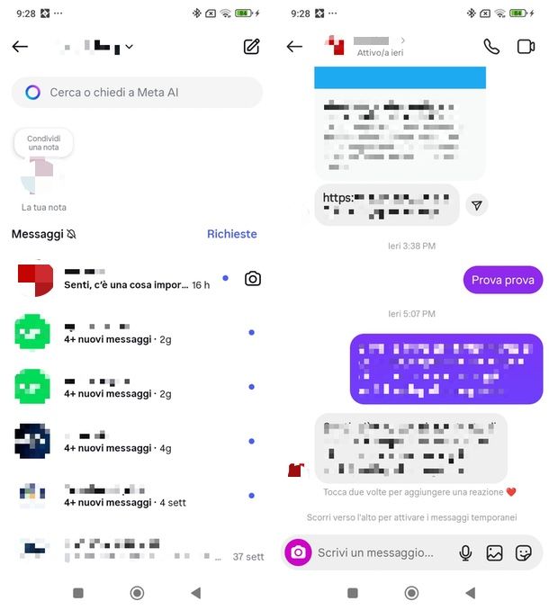 Come vedere messaggi Instagram smartphone Android e iPhone