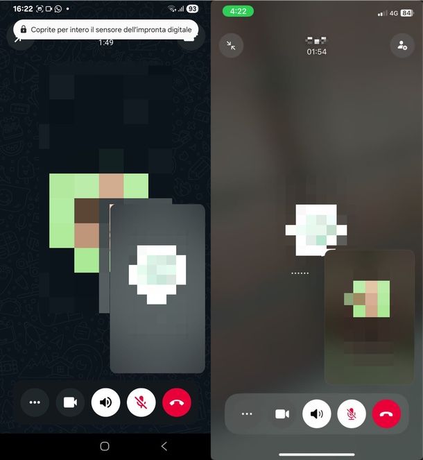 come spegnere videochiamata WhatsApp
