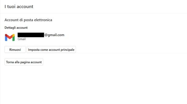 Aggiungere account Gmail Outlook Windows