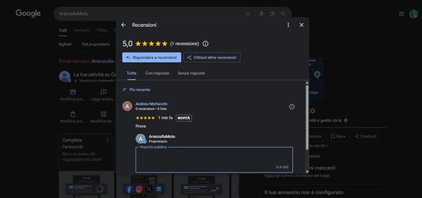 recensioni google